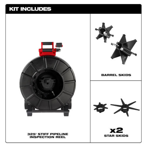 Main product image of M18 325' Stiff Pipeline Inspection Reel