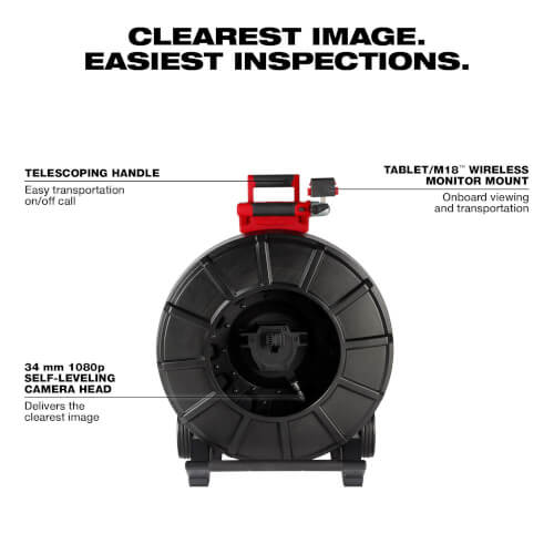 Main product image of M18 325' Stiff Pipeline Inspection Reel