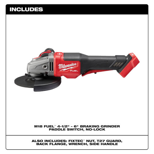 Main product image of M18 FUEL 4-1/2"- 6" Braking Grinder Paddle Switch, No-Lock