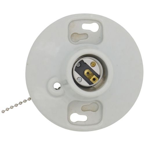 Main product image of Medium Base Incandescent Lampholder, 2 Terminal Screws - White