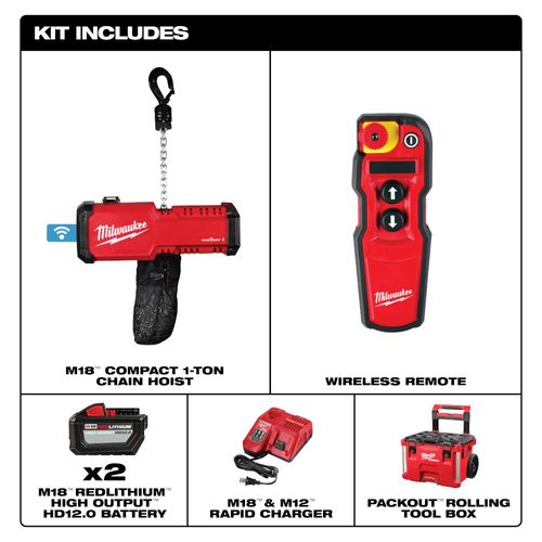Main product image of M18 Compact 1-Ton Chain Hoist w/ ONE-KEY