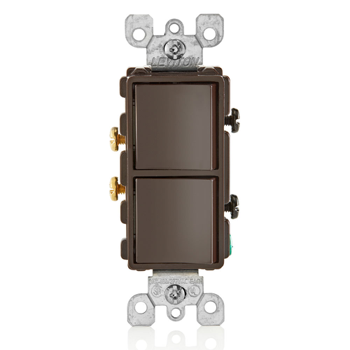 Main product image of 20A Decora Single-pole/Single-pole Combination Switch (Brown)