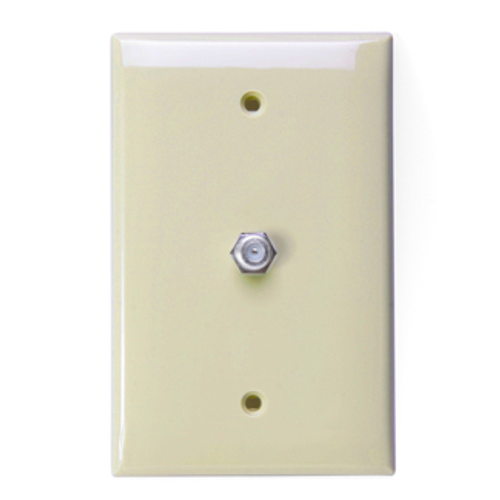 Main product image of Midsize Video Wall Jack, F Connector (Ivory)