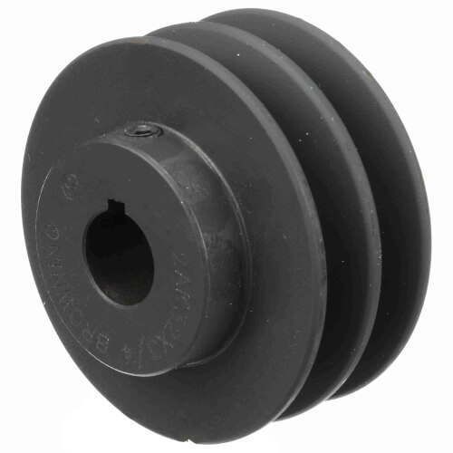 Main product image of 2 Groove Cast Iron Fixed Pitch Sheave w/ 3/4" Bore, 3.25" OD