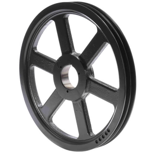 Main product image of 2 Groove Cast Iron Split Taper Sheave, A, B, 5V Belt, 15.68" OD