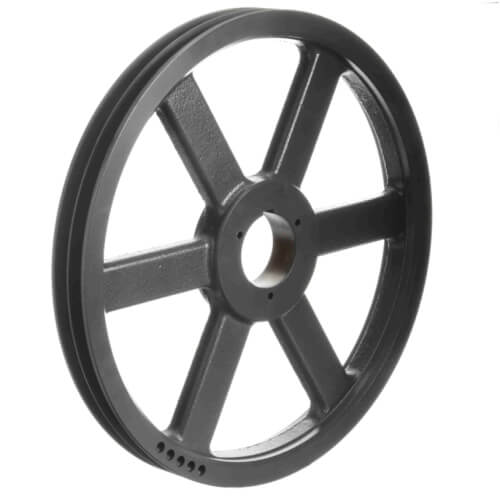 Main product image of 2 Groove Cast Iron Split Taper Sheave, A, B, 5V Belt, 15.68" OD