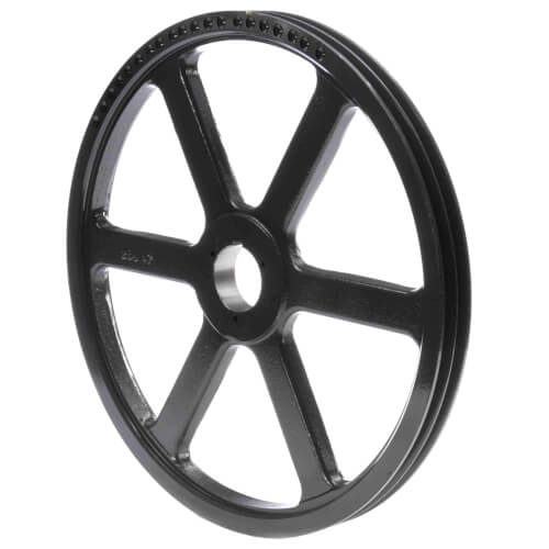 Main product image of 2 Groove Cast Iron Split Taper Sheave, A, B, 5V Belt, 20.28" OD