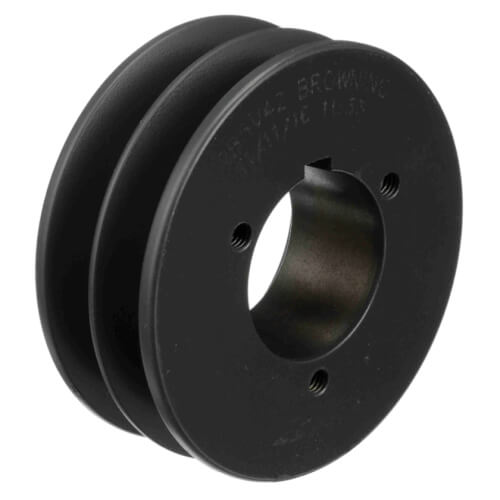 2 Groove Cast Iron Split Taper Sheave, A, B, 5V Belt, 4.48" OD