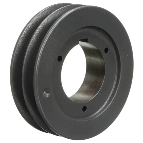 2 Groove Cast Iron Split Taper Sheave, A, B, 5V Belt, 5.68" OD