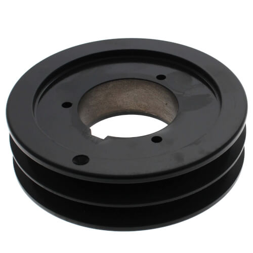 Main product image of 2 Groove Cast Iron Split Taper Sheave, A, B, 5V Belt, 6.08" OD