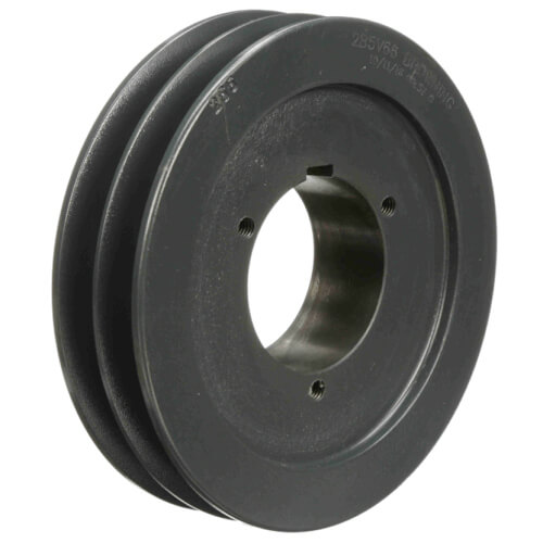 2 Groove Cast Iron Split Taper Sheave, A, B, 5V Belt, 6.88" OD