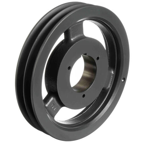 Main product image of 2 Groove Cast Iron Split Taper Sheave, A, B, 5V Belt, 9.28" OD