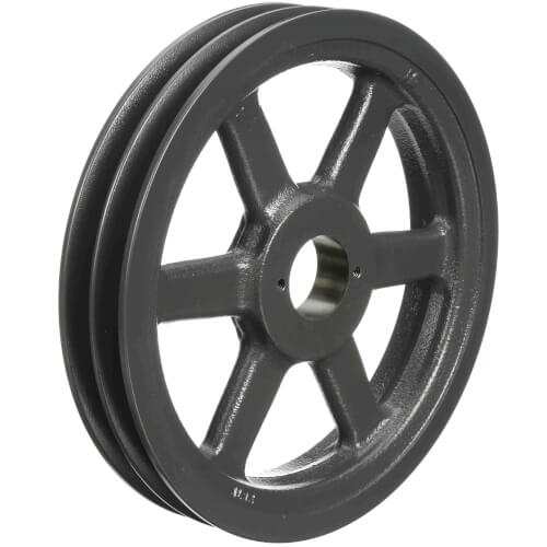 Main product image of 2 Groove Cast Iron Classical Gripbelt Sheave, 4L or A, 5L or B Belt, 9.75" OD