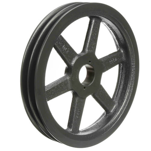 2 Groove Cast Iron Classical Gripbelt Sheave, 4L or A, 5L or B Belt, 10.75" OD