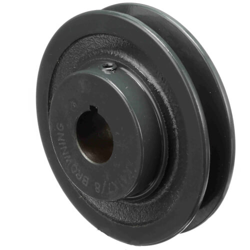 Main product image of 2 Groove Cast Iron Classical Gripbelt Sheave, 4L or A, 5L or B Belt, 3.55" OD
