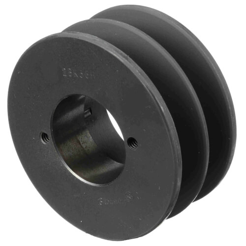 Main product image of 2 Groove Cast Iron Classical Gripbelt Sheave, 4L or A, 5L or B Belt, 3.75" OD