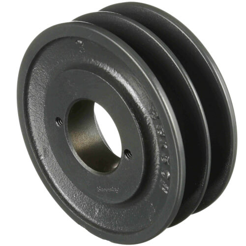 Main product image of 2 Groove Cast Iron Classical Gripbelt Sheave, 4L or A, 5L or B Belt, 4.75" OD