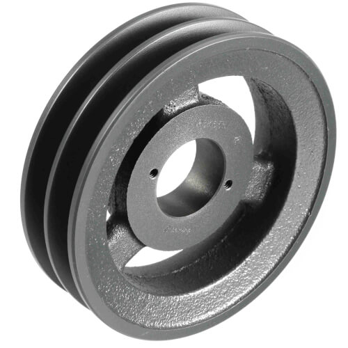 2 Groove Cast Iron Classical Gripbelt Sheave, 4L or A, 5L or B Belt, 6.25" OD