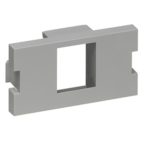 Main product image of 1-port MOS Quickport, Adapter, 1 Unit High (Gray)