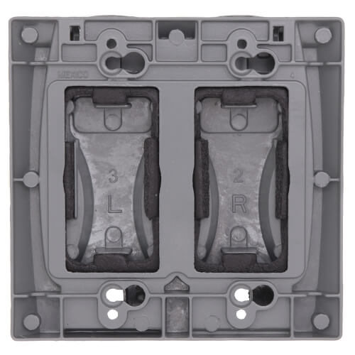 2-Gang Universal Flip-Lid Weatherproof Receptacle Cover (Silver)
