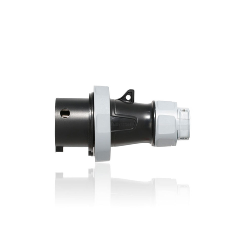Main product image of 20A, 347/600V 3-Phase, 4P, 5W, LEV Series IEC 60309-1 & 60309-2-Rated Pin & Sleeve Plug, IP66/67/68/IP69K, Watertight (Black)