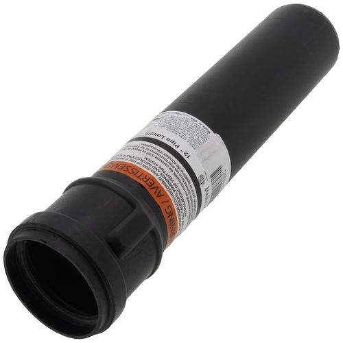 Main product image of 2" x 12" PolyPro Black UV Resistant Single Wall Straight Pipe w/ LB2