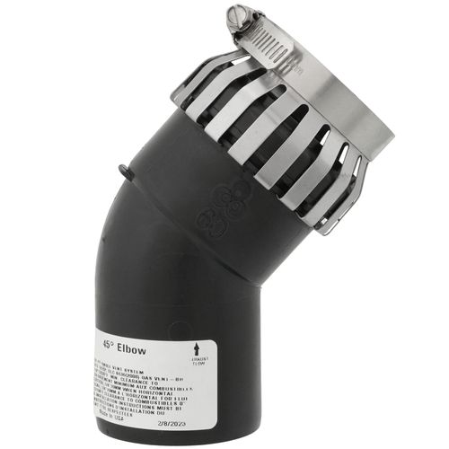 Main product image of 2" PolyPro 45° Black UV Resistant Elbow w/ LB2