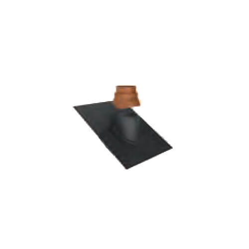 Main product image of 2" x 4" Adjustable Terra-Cotta Roof Flashing 5/12 - 12/12 Pitch
