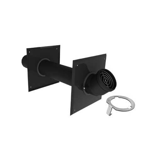 2" Single Horizontal Black Termination Metal w/ LB2