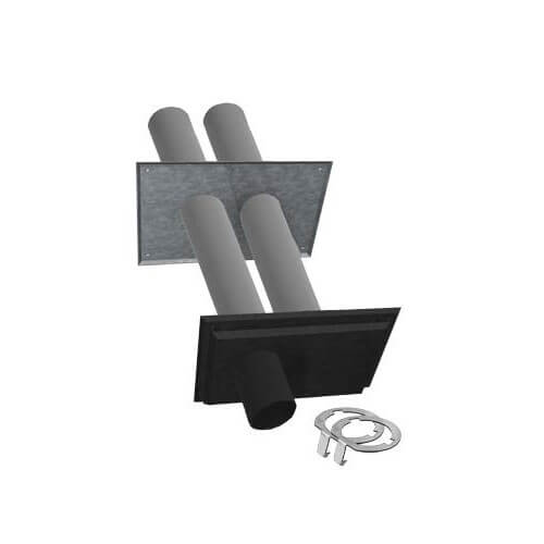 Main product image of 2" Twin Pipe Zincalume with Black Nozzle Termination Kit w/ LB2