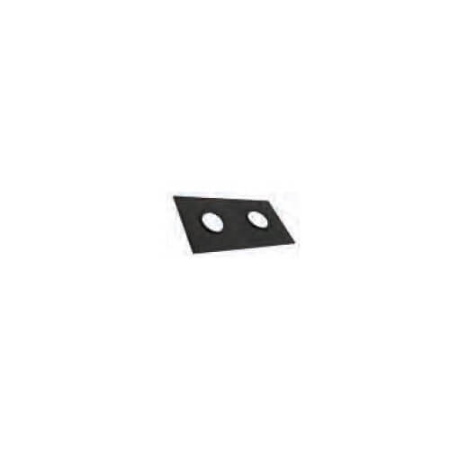 3PPSWPT DuraVent 3PPSWPT 3" PolyPro Black Wall Plate for Twin Pipes