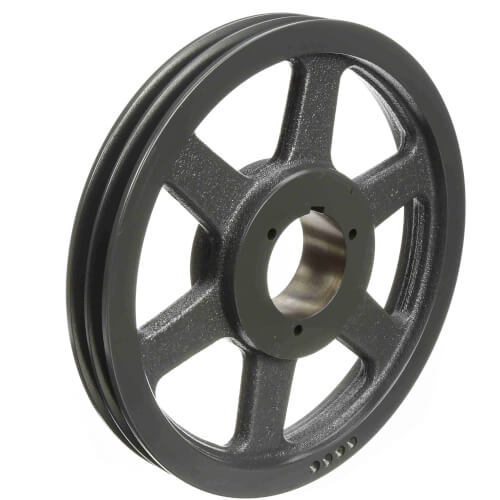 Main product image of 2 Groove Cast Iron Split Taper Sheave, 5V Belt, 12.5" OD