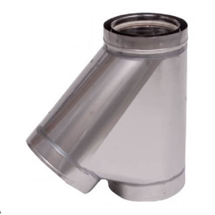 Main product image of 8" Z-Vent Double Wall 45-Degree Lateral Tee
