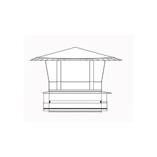 10" Z-Vent Low Resistance Double Wall Rain Cap