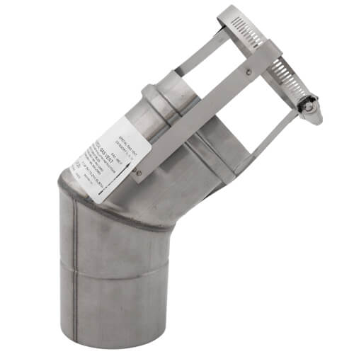 Main product image of 3" x 45° Z-Vent Single Wall Elbow fits Seam Pipe