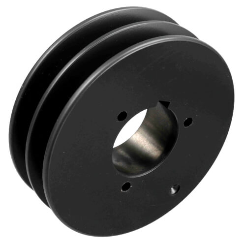 2 Groove Cast Iron Split Taper Sheave, A, B Belt, 5.35" OD