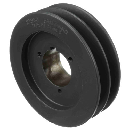 Main product image of 2 Groove Cast Iron Split Taper Sheave, A, B Belt, 5.95" OD