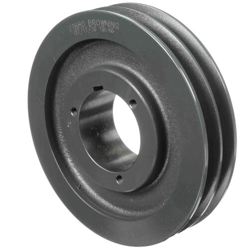Main product image of 2 Groove Cast Iron Split Taper Sheave, A, B Belt, 8.35" OD