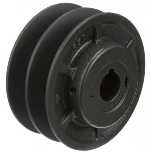 2 Groove Cast Iron Variable Pitch Sheave w/ 1-3/8" Bore, 7.1" OD