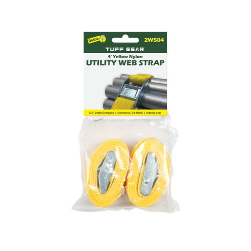 Main product image of 4' Yellow Nylon Web Straps (2 Pack)
