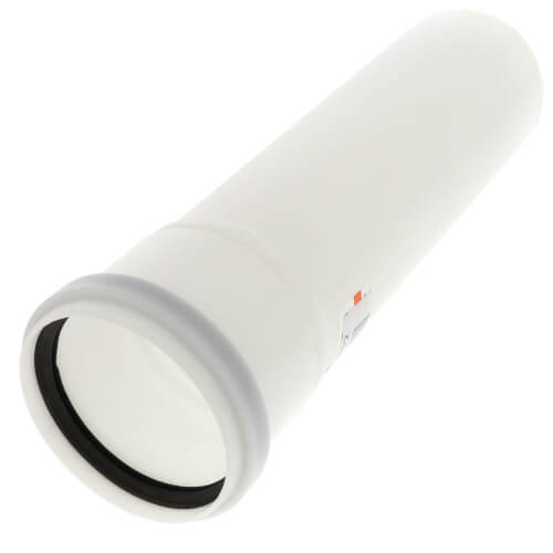 3" x 12" Z-DENS White Polypropylene Pipe