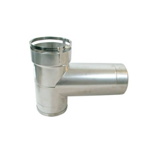 6" Stainless Steel Lock N' Go Base Tee with 22" Branch