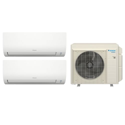 Main product image of 36,000 BTU, R-32, 21 SEER2 Ductless Two Zone Heat Pump Package (12+24)