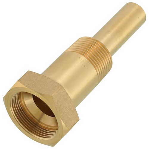 Main product image of 3/4" NPT Brass Thermowell with 3-1/2" Stem, 1-7/10" Insertion