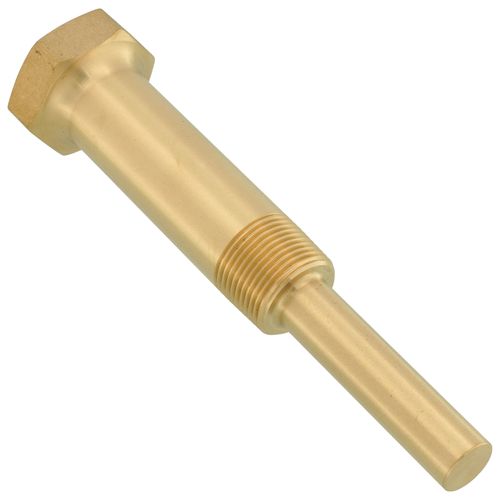 Main product image of 3/4 NPT Brass Thermowell with 6" Stem, 2-1/2" Insertion