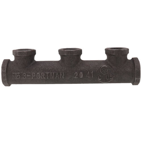 Main product image of Manifold, Cast 3 NPT Port (3/4" x (3) 1/2" x 1/2")