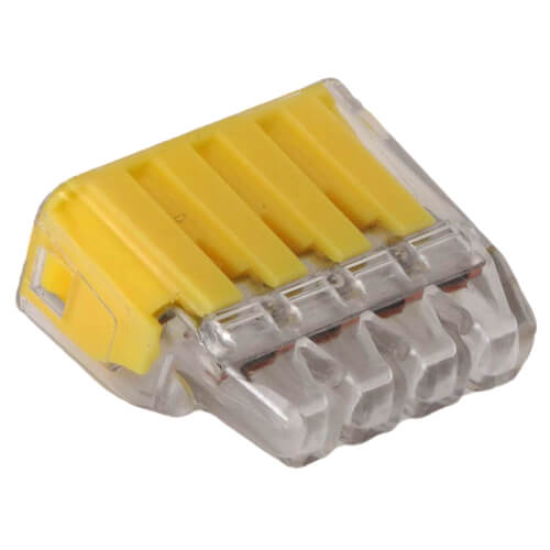 In-Sure Push-In Wire Connectors - 4 Ports, Yellow (Jar of 200)