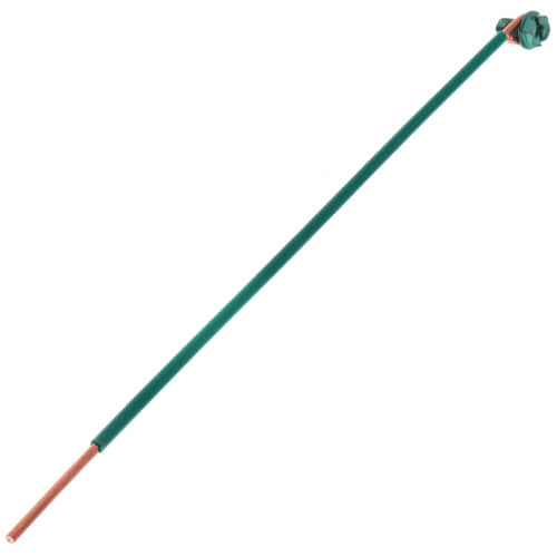 12 AWG Solid Grounding Wire with 8" Tail, Grounding Screw and Stripped End (Box of 100)