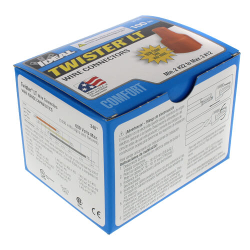 Twister Wire Connectors, 22-10 AWG (Box of 100)