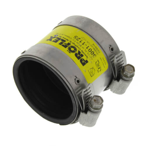 Main product image of 1-1/2" x 1-1/4" ProFlex Coupling (Cast Iron, PVC, Steel to Copper or 1" PVC)